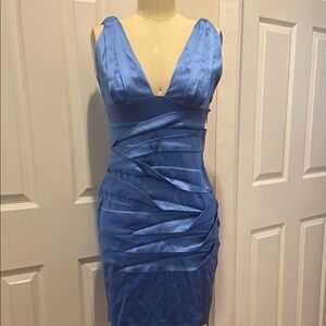 ROBERTO CAVALLI Elegant Blue Sleeveless Dress